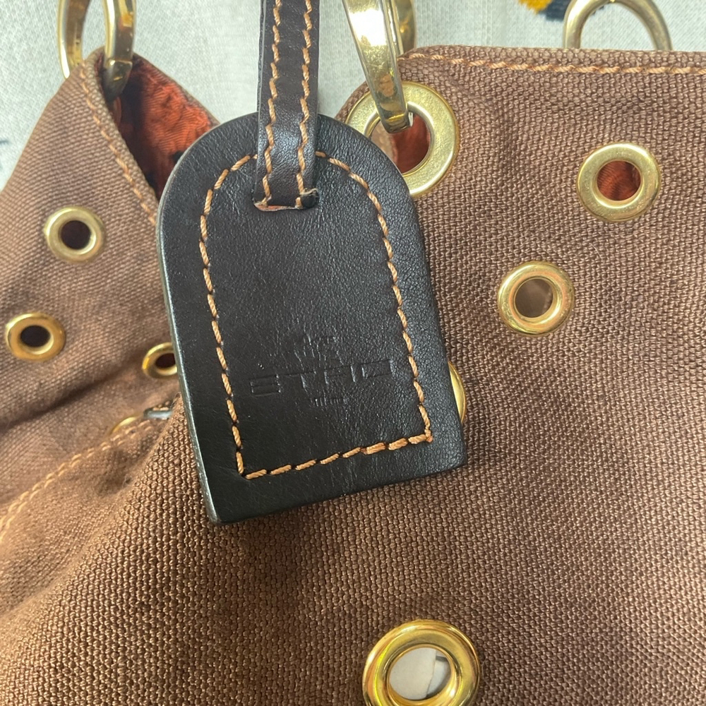 Rare Women's Etro Brown Tote Vintage - Picture 4 of 14